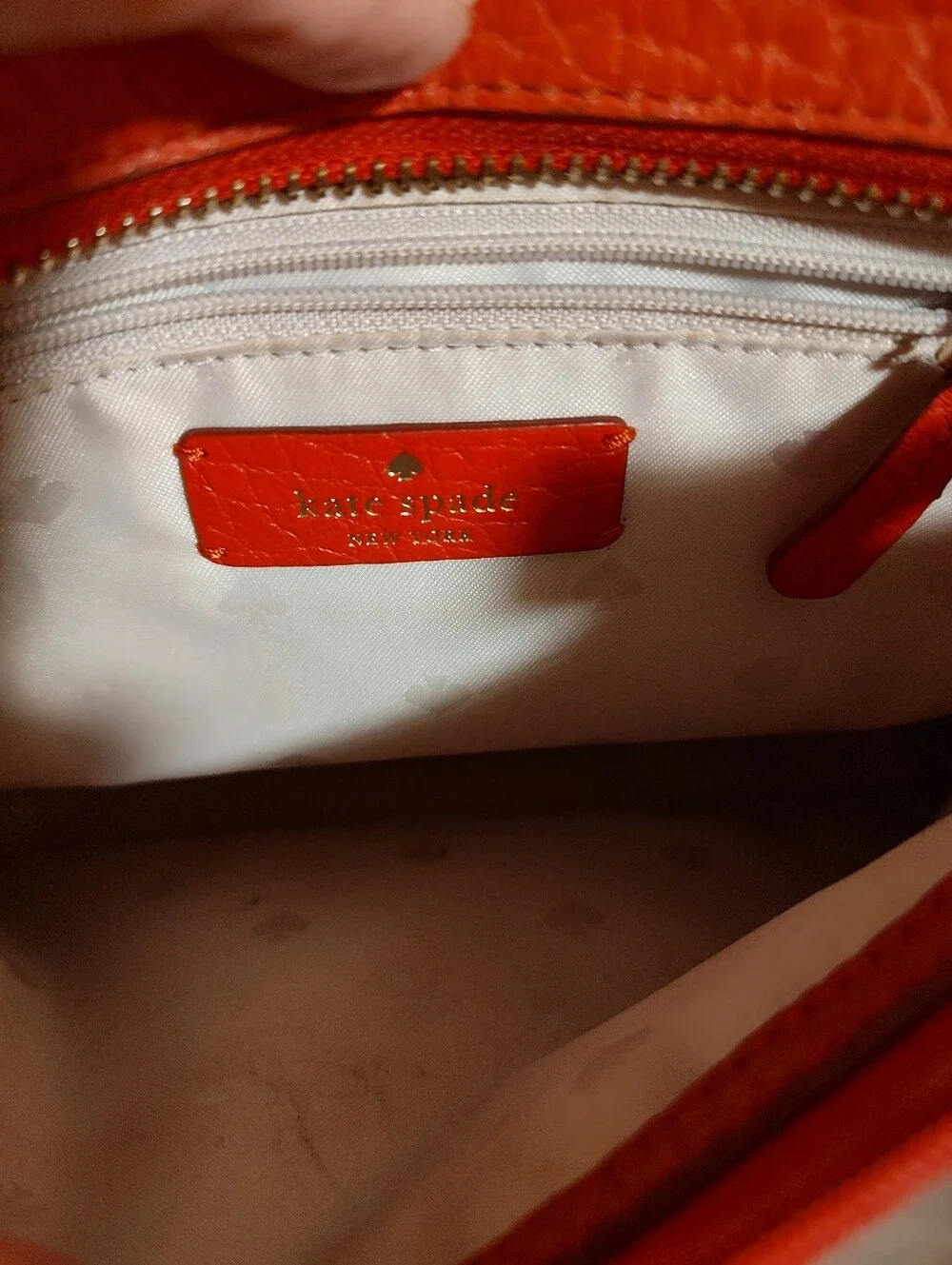 kate spade Salmon Pebbled Leather Satchel with Crossbody Strap